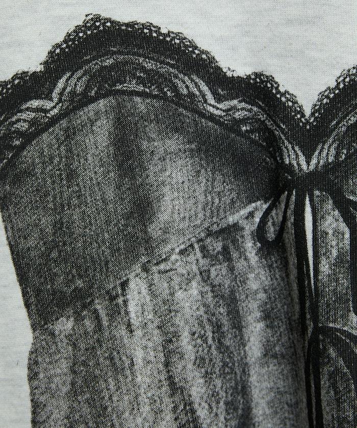 蕾絲吊帶印花衛衣