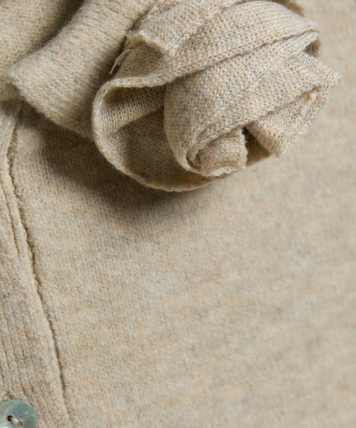 花卉圖案裝飾針織POLO衫