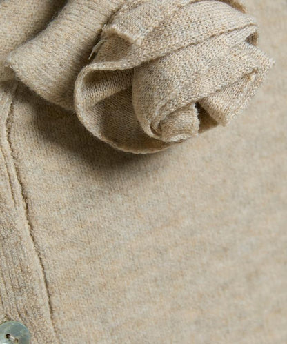 花卉圖案裝飾針織POLO衫