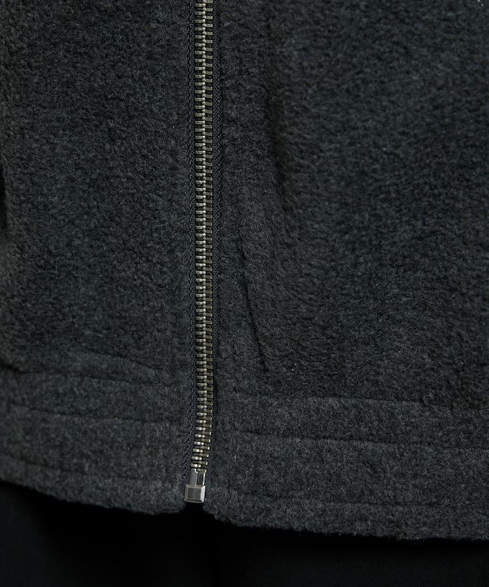 字母刺繡羊羔絨拉鍊寬鬆連帽衛衣