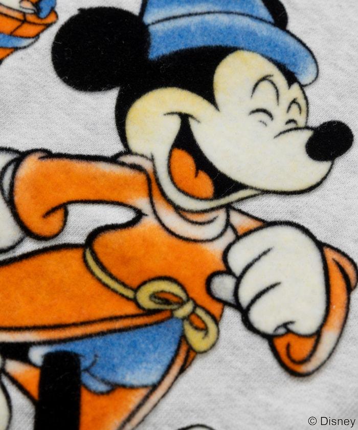 DISNEY/《迪士尼》/《幻想曲》/掃帚/米老鼠/植絨印花圓領衛衣寬鬆版
