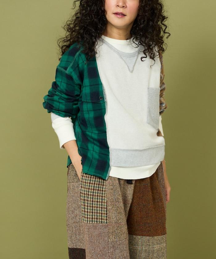 格紋拼接衛衣