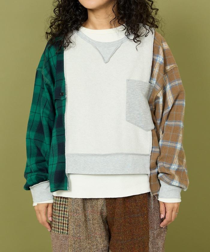 格紋拼接衛衣