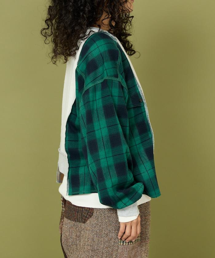 格紋拼接衛衣