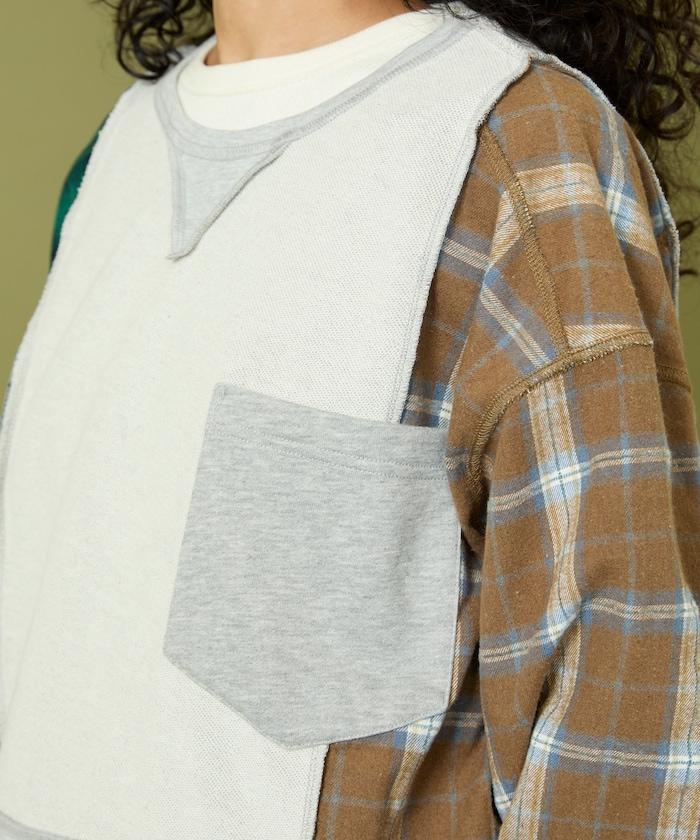 格紋拼接衛衣
