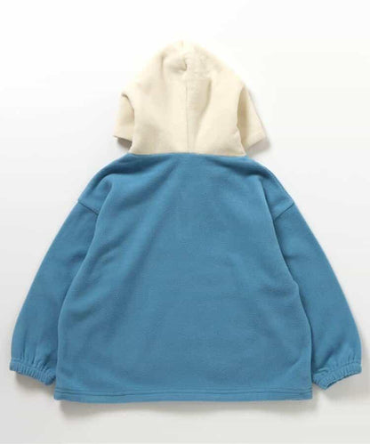 拼色連帽抓絨衛衣