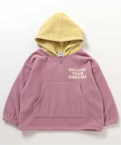 拼色連帽抓絨衛衣