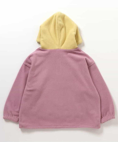 拼色連帽抓絨衛衣