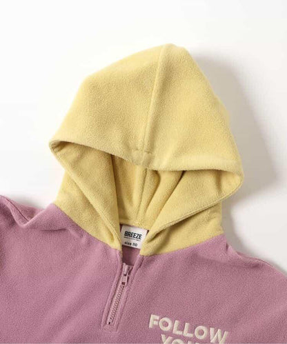 拼色連帽抓絨衛衣