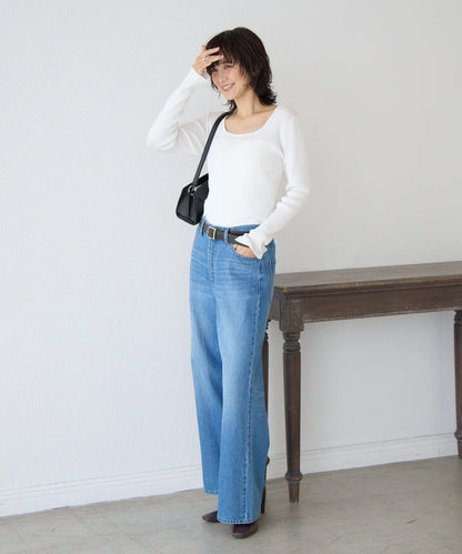 【女性感十足的休閒風】方領兩穿羅紋針織衫