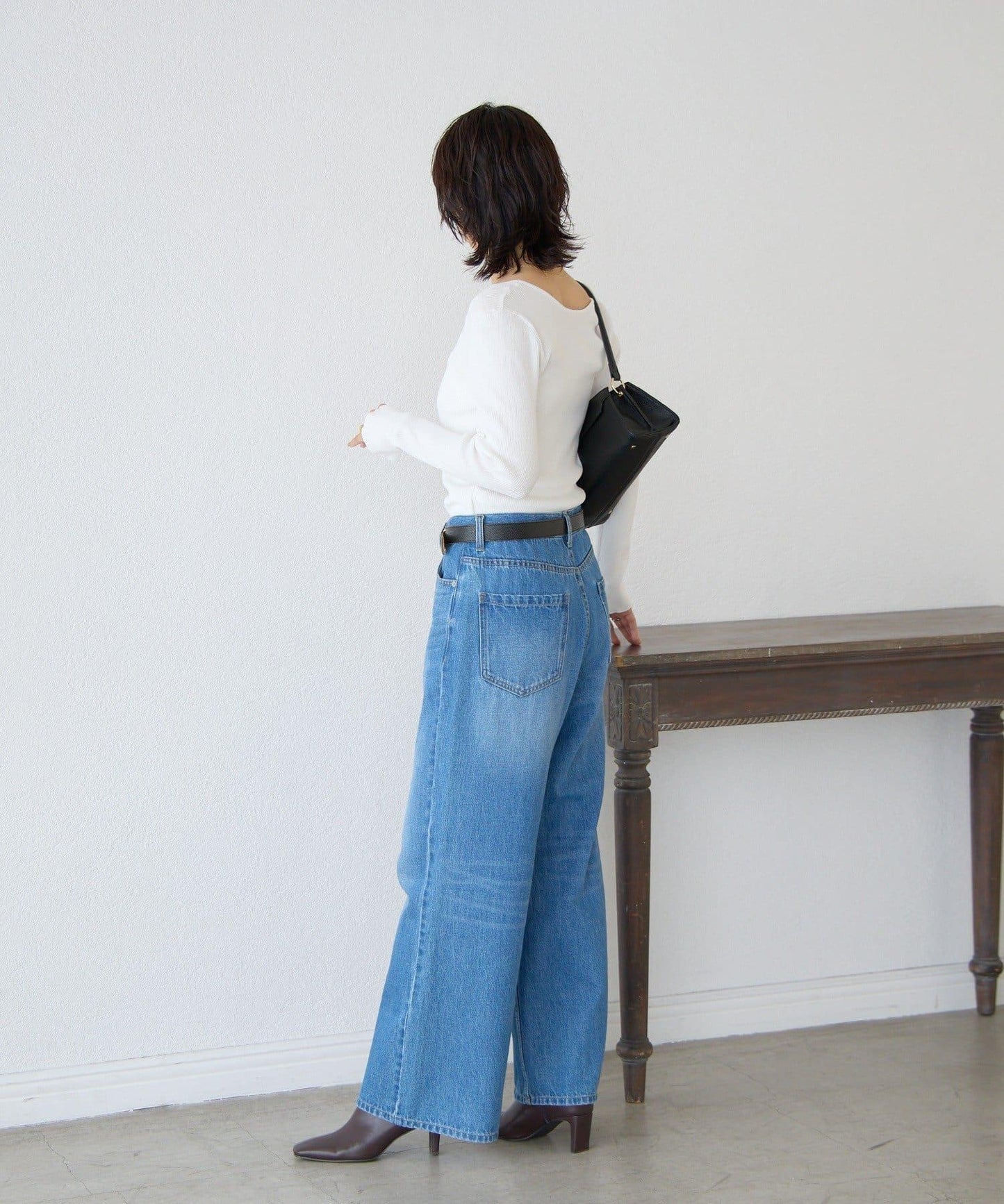 【女性感十足的休閒風】方領兩穿羅紋針織衫