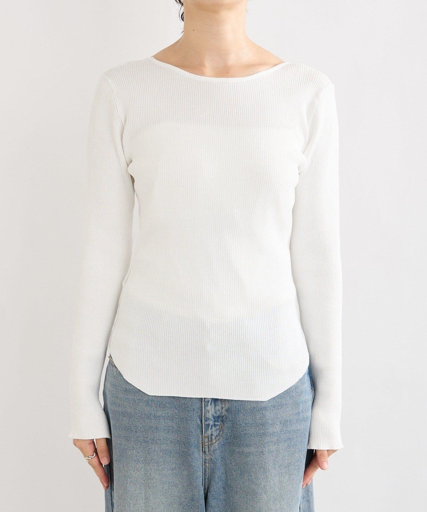 【女性感十足的休閒風】方領兩穿羅紋針織衫