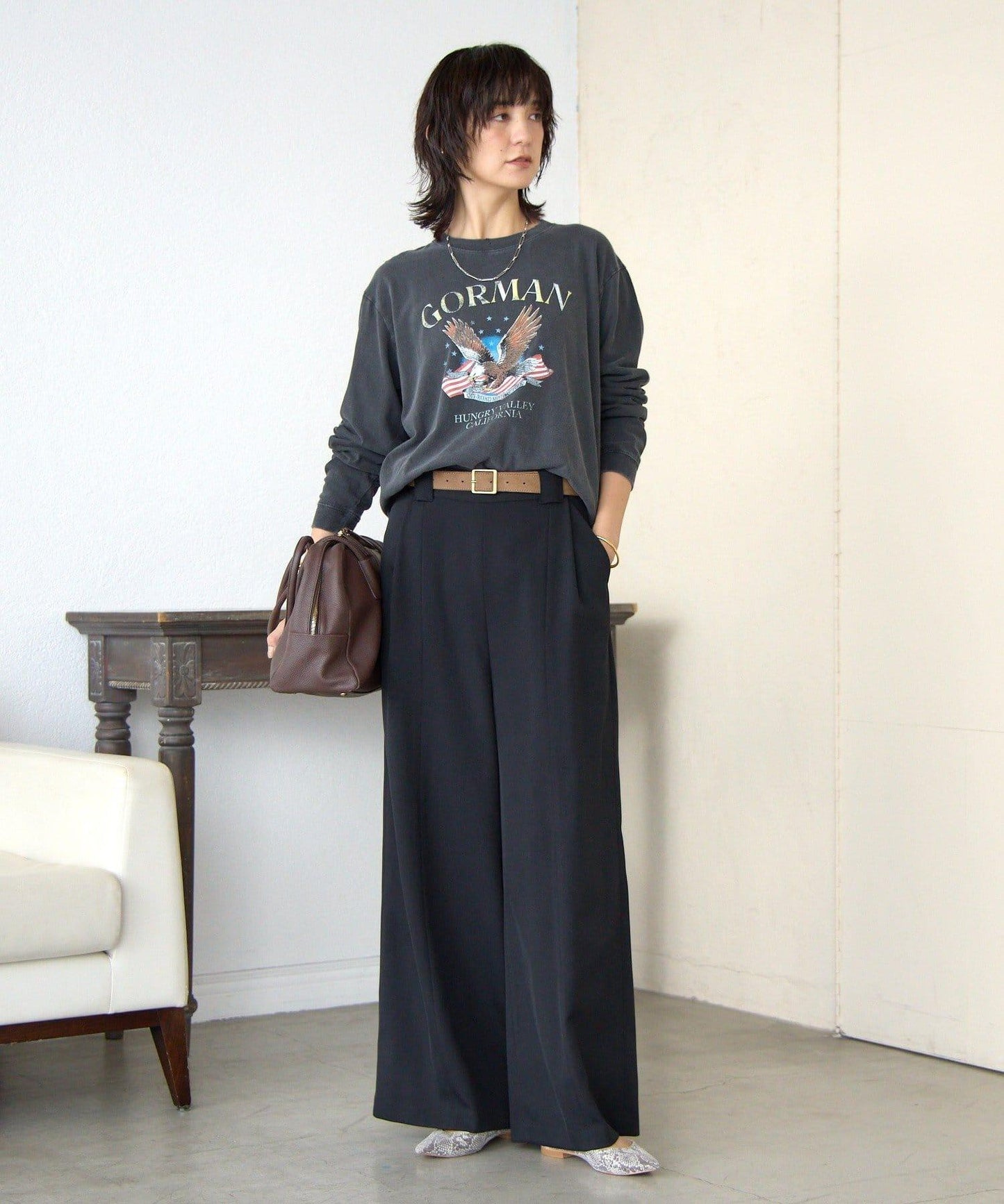 【GOOD ROCK SPEED限定】EAGLE水洗長袖T恤