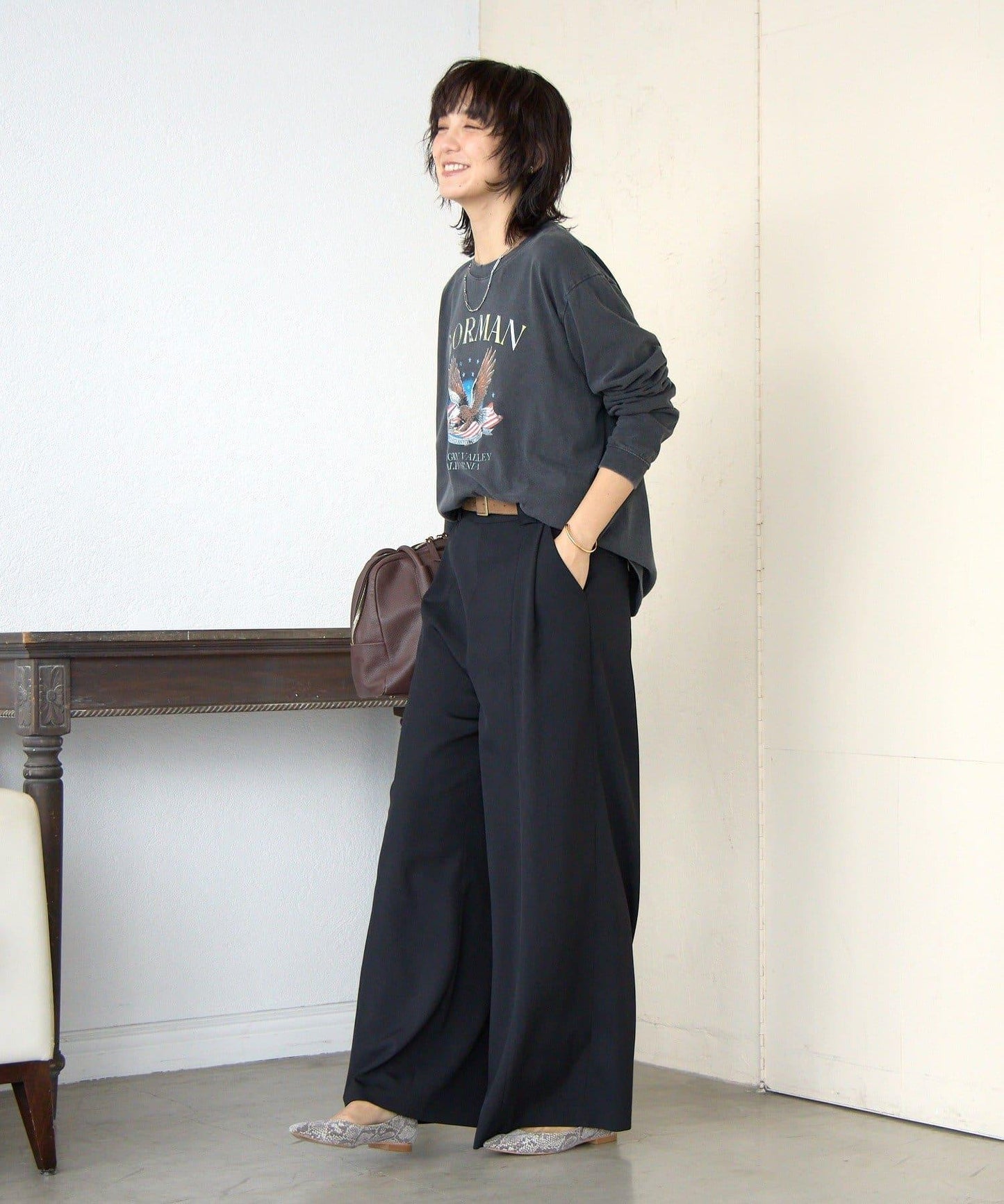 【GOOD ROCK SPEED限定】EAGLE水洗長袖T恤