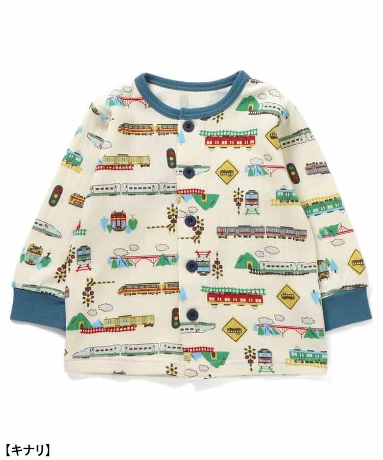 電車圖案針織絎縫睡衣