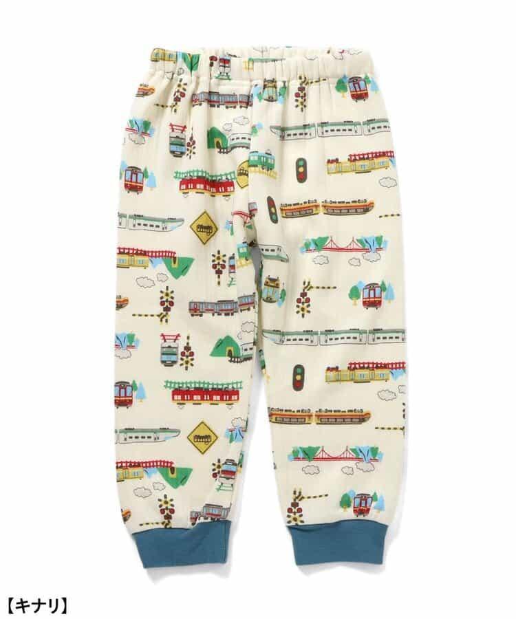 電車圖案針織絎縫睡衣