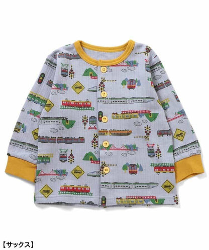 電車圖案針織絎縫睡衣