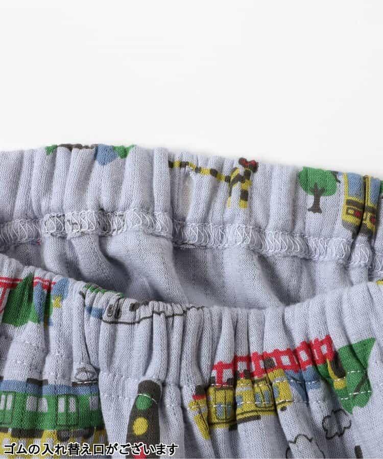 電車圖案針織絎縫睡衣