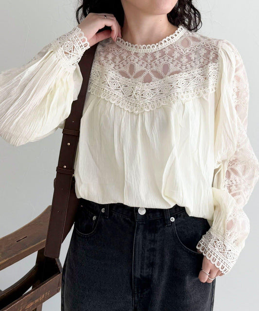 【CHOKLATE PARIS】蕾絲襯衫