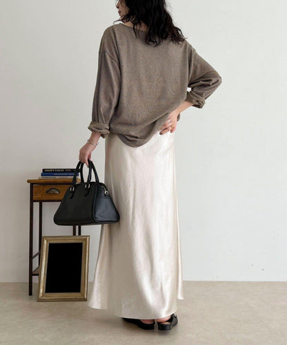 絲滑厚重緞面半身裙