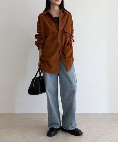 【LANCER CLOTHING CORPORATION】寬鬆麂皮絨襯衫