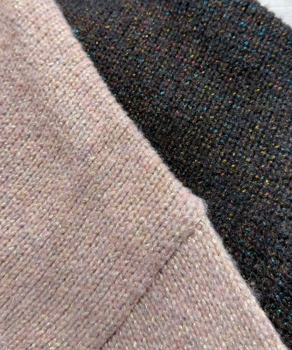 亮片短款針織套頭衫