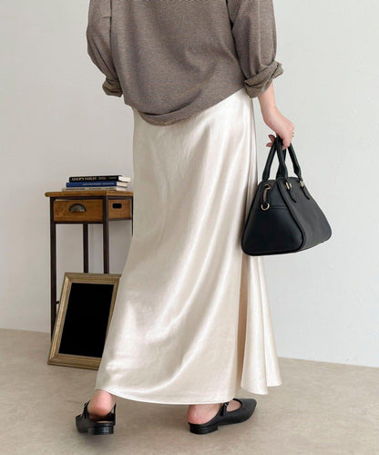 絲滑厚重緞面半身裙