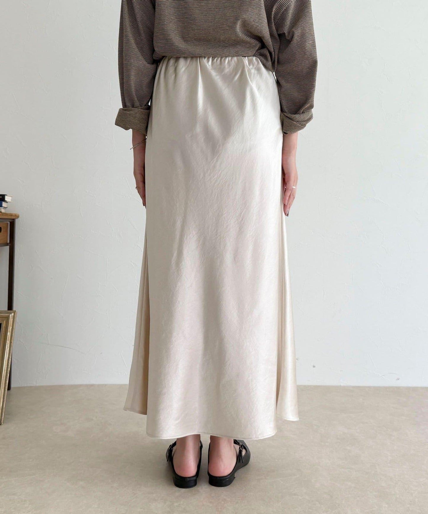 絲滑厚重緞面半身裙