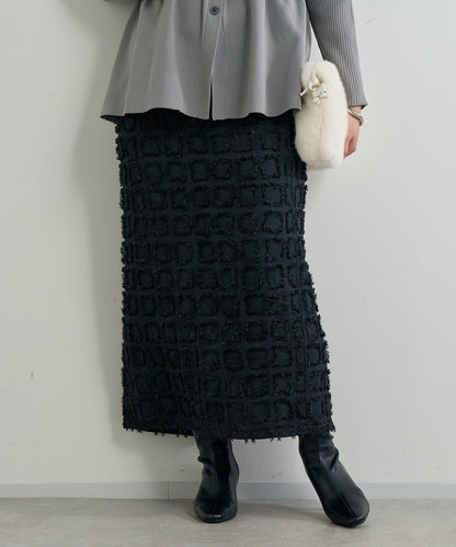 主打單品◎方格提花修身半身裙