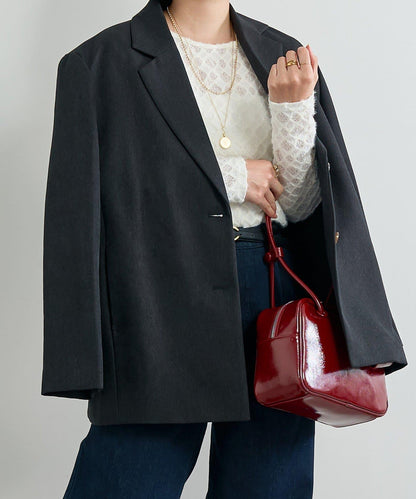 《著るだけでお灑落見え》磨毛蕾絲套頭衫