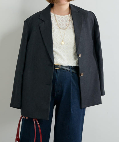 《著るだけでお灑落見え》磨毛蕾絲套頭衫