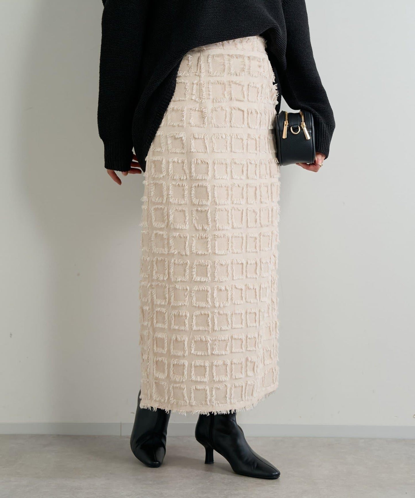 主打單品◎方格提花修身半身裙