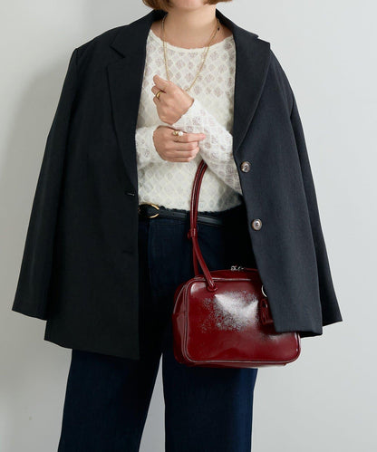 《著るだけでお灑落見え》磨毛蕾絲套頭衫