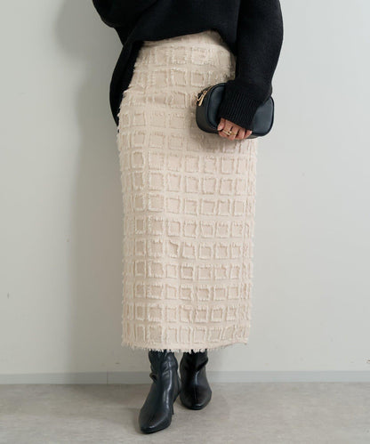 主打單品◎方格提花修身半身裙