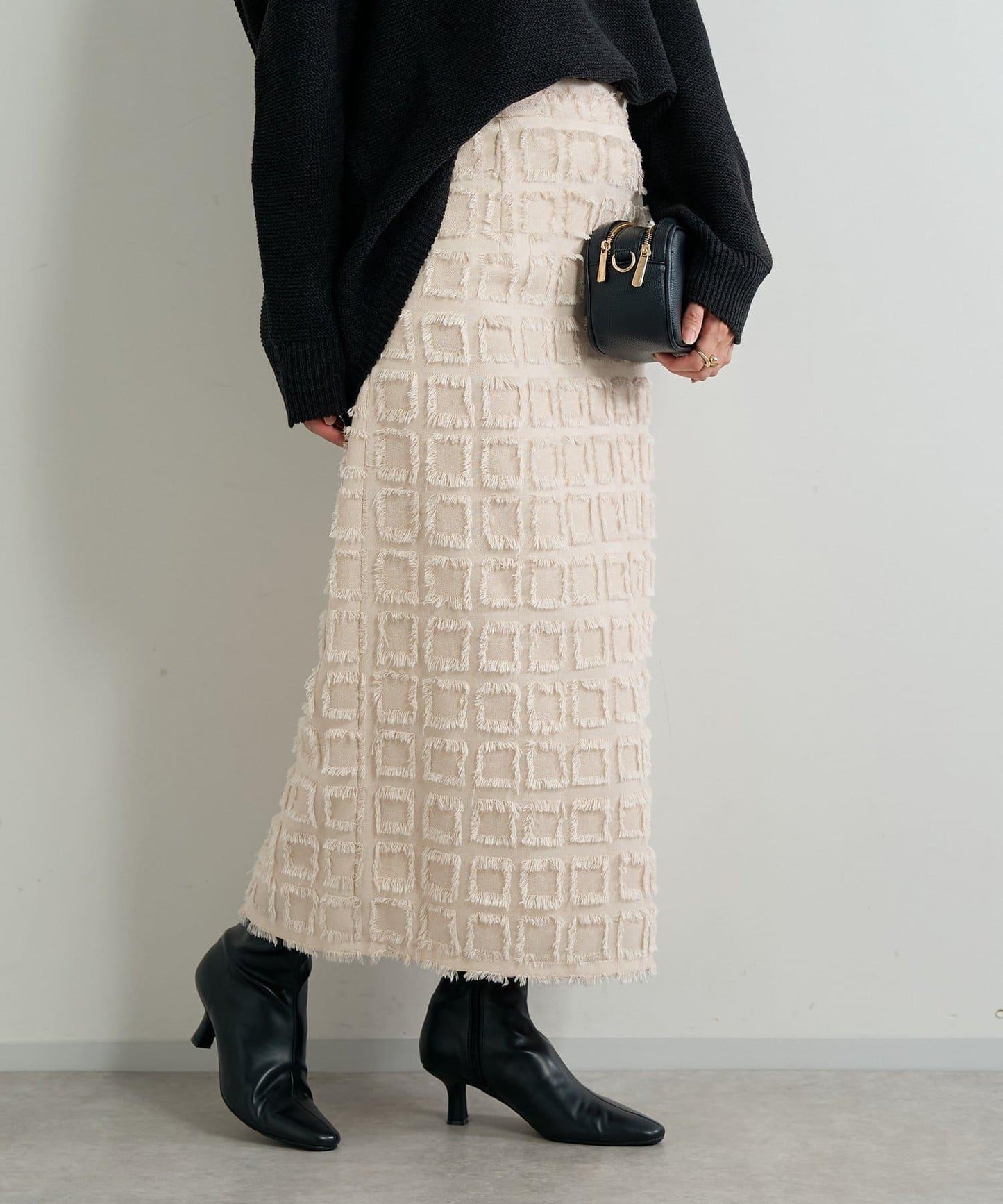 主打單品◎方格提花修身半身裙