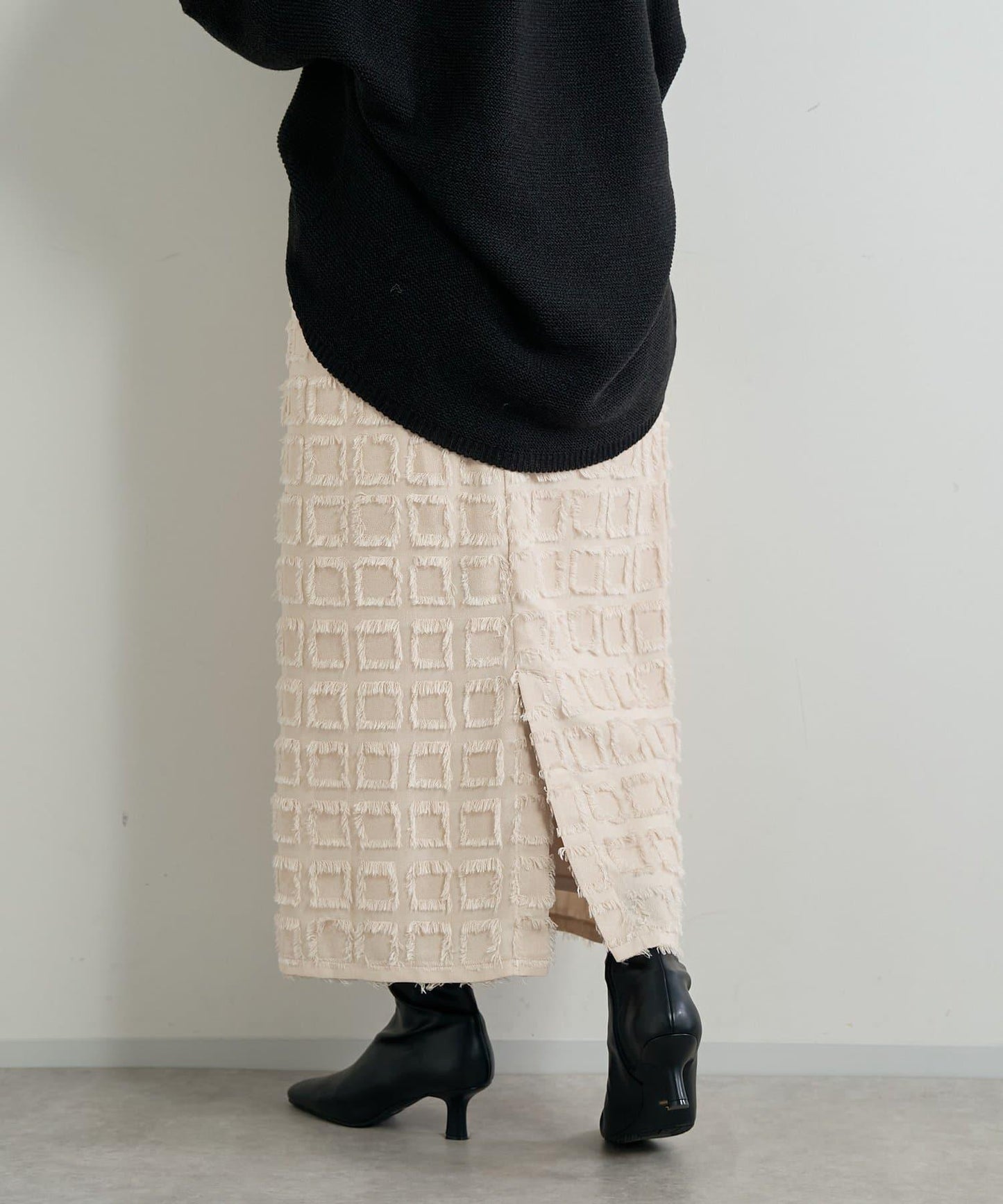 主打單品◎方格提花修身半身裙