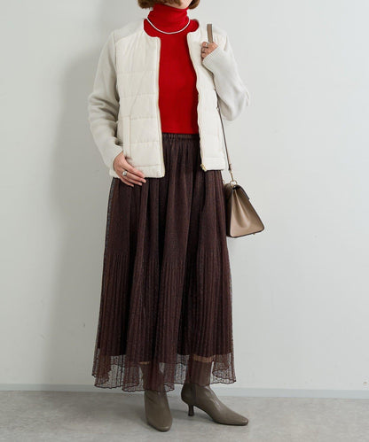 中棉針織拼接無領夾克