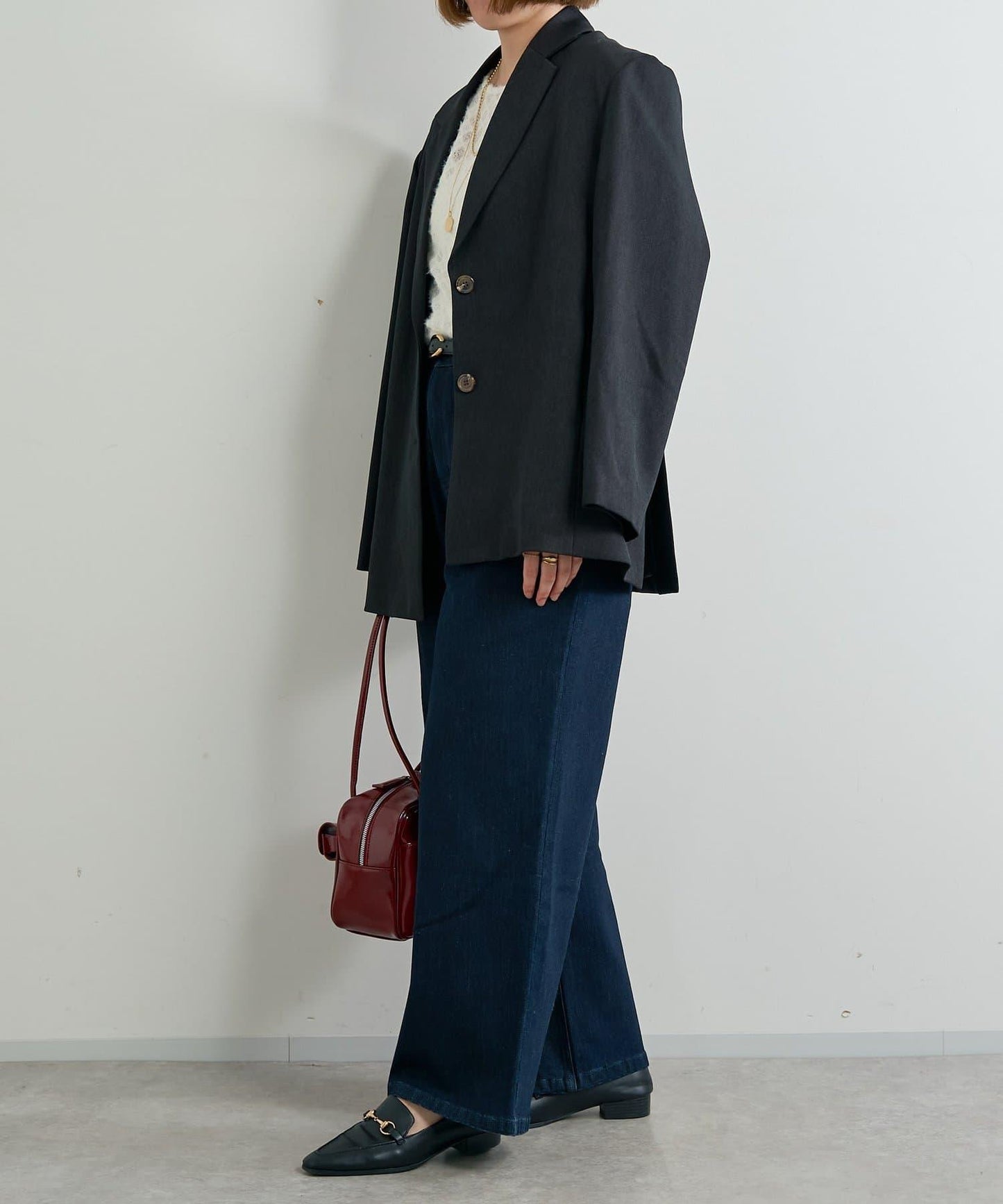 《著るだけでお灑落見え》磨毛蕾絲套頭衫