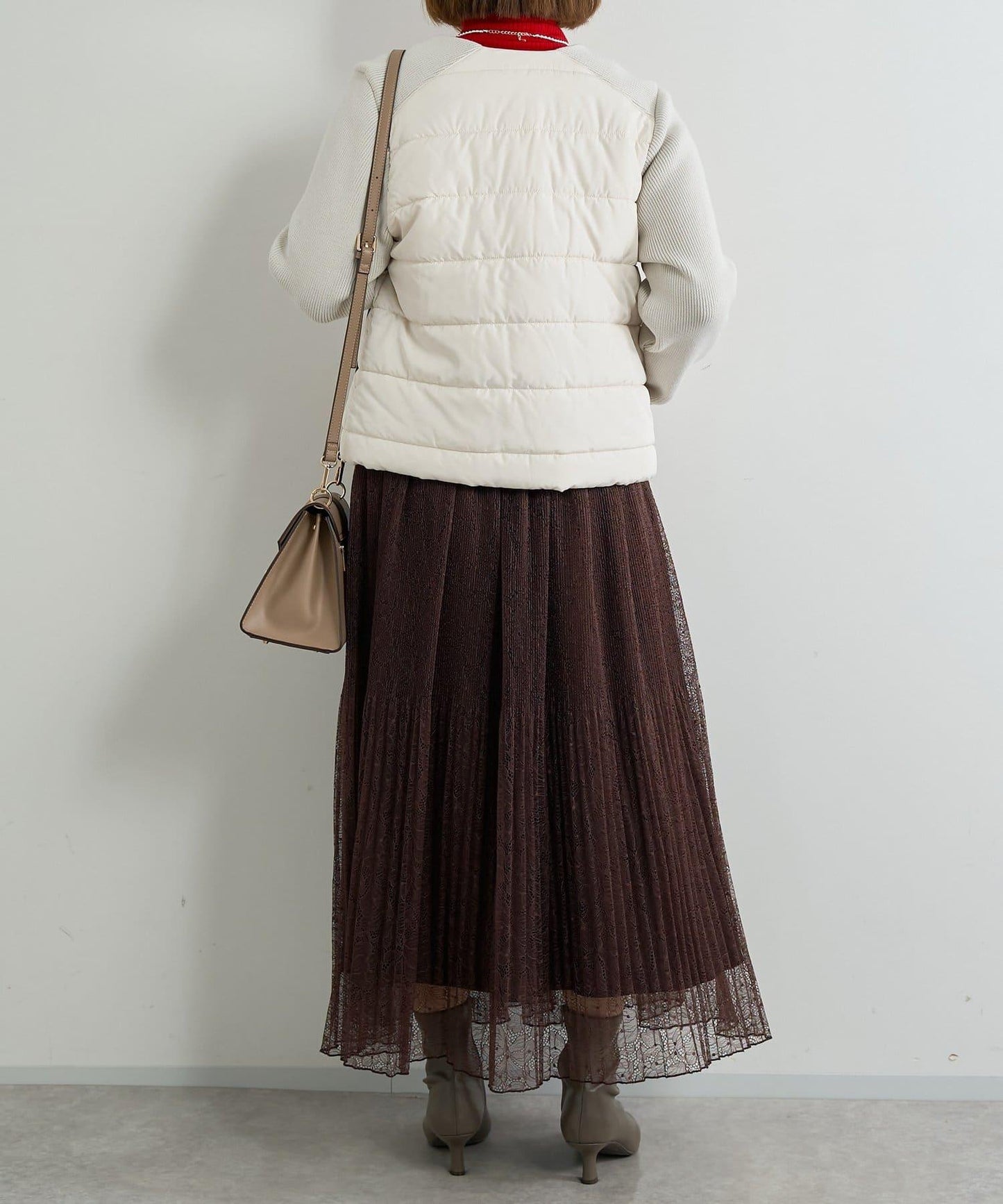 中棉針織拼接無領夾克