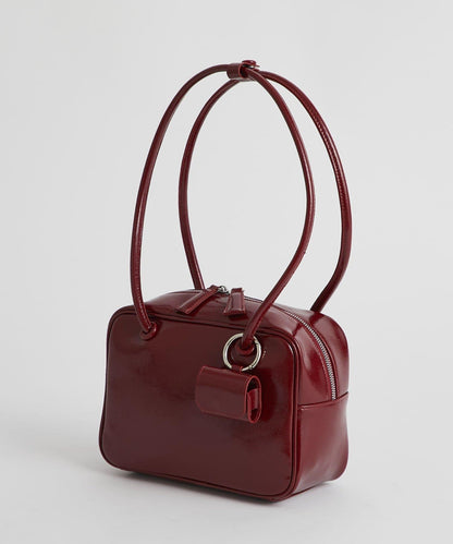 【cache cache】漆皮中號波士頓包