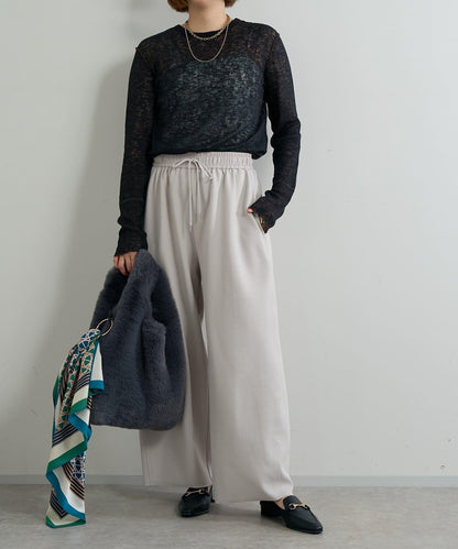 《著るだけでお灑落見え》磨毛蕾絲套頭衫