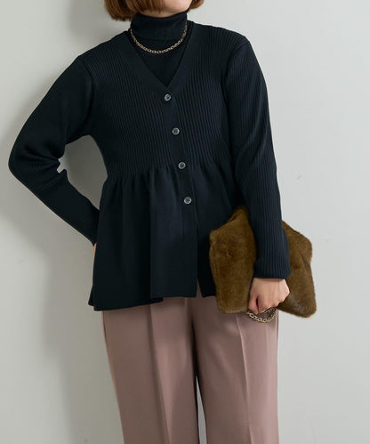 大人可愛荷葉邊針織開衫