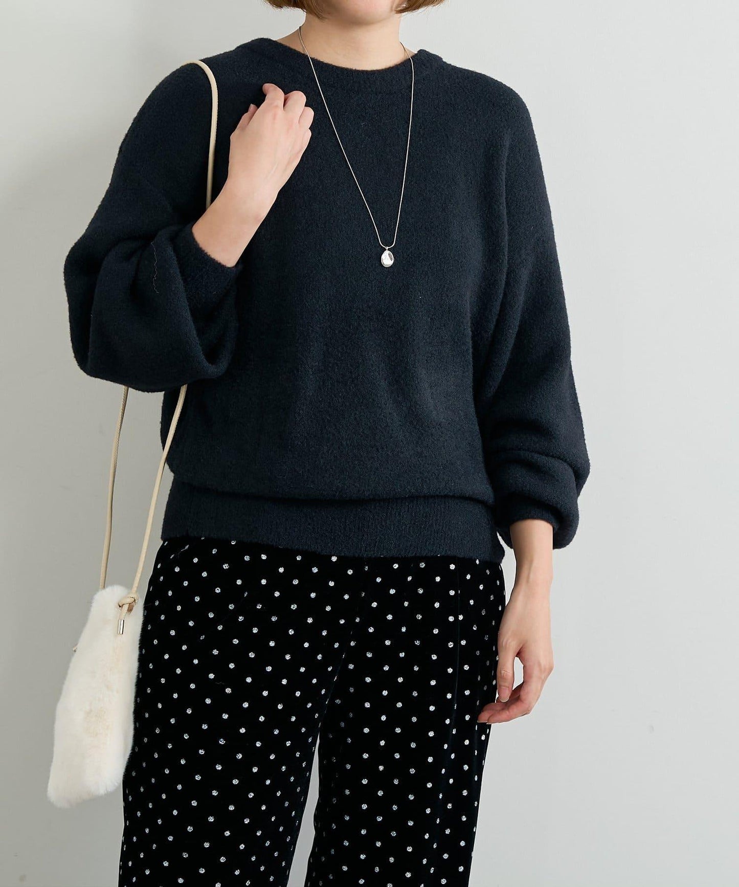 日常百搭◎仿貉子毛針織衫