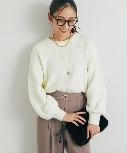 日常百搭◎仿貉子毛針織衫