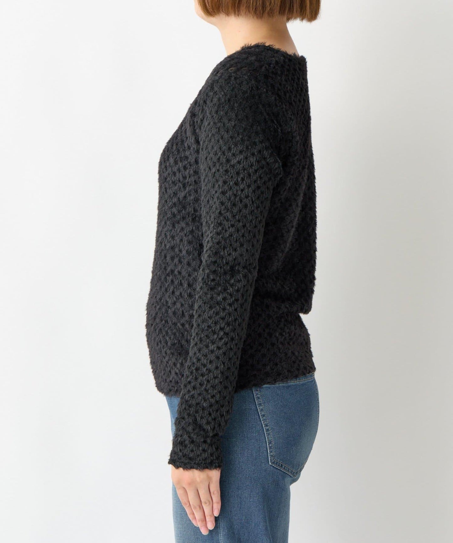 《著るだけでお灑落見え》磨毛蕾絲套頭衫