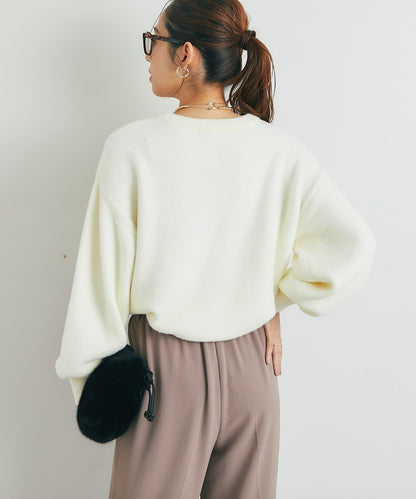 日常百搭◎仿貉子毛針織衫