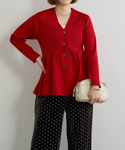 大人可愛荷葉邊針織開衫