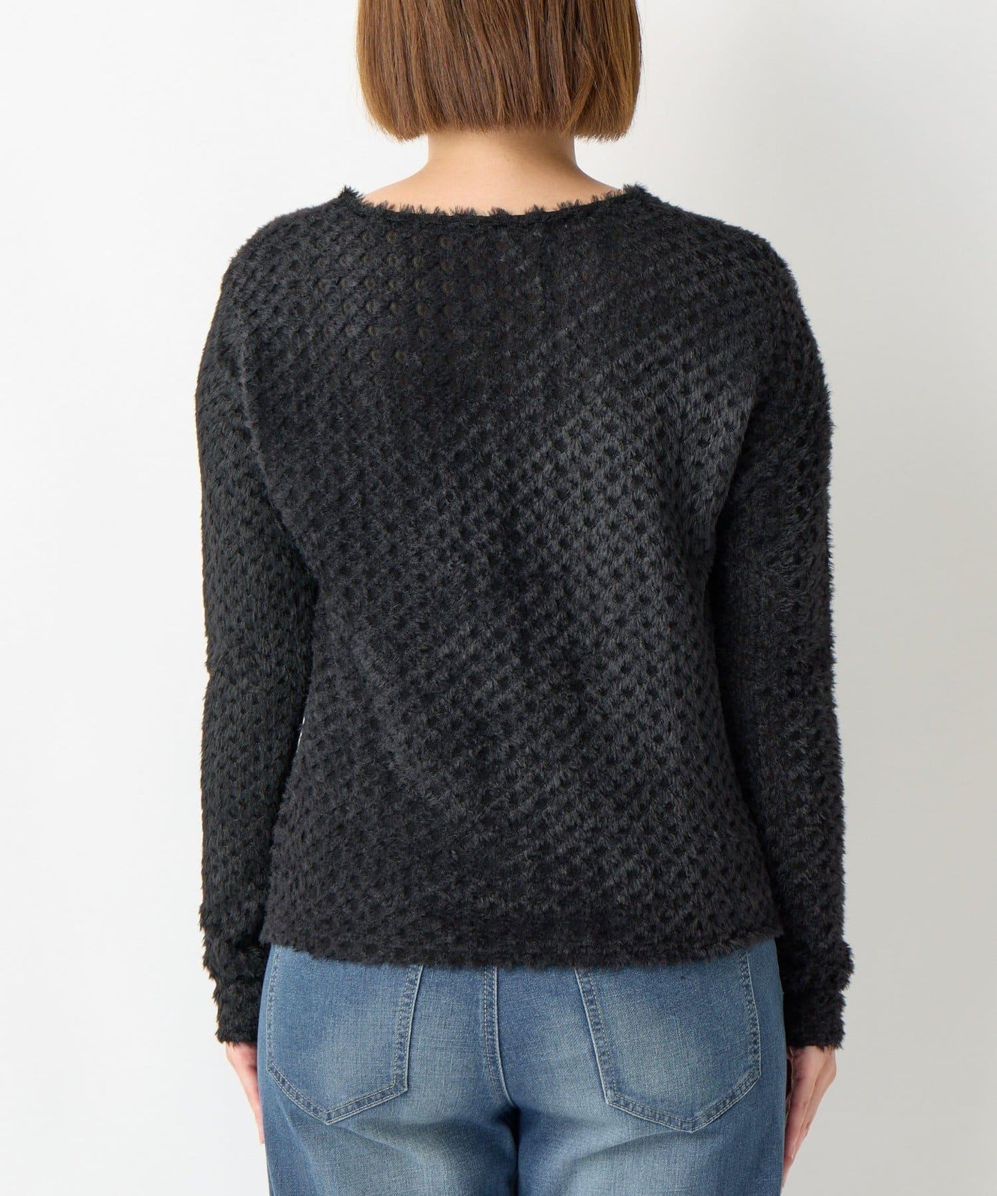 《著るだけでお灑落見え》磨毛蕾絲套頭衫