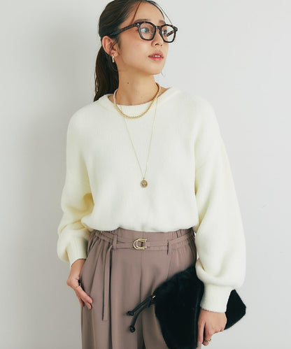 日常百搭◎仿貉子毛針織衫