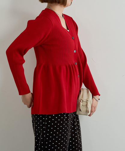 大人可愛荷葉邊針織開衫